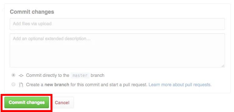 Commit your changes Github